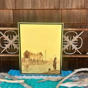 Original Herbert Kitsch Framed Seaside Oil Painting